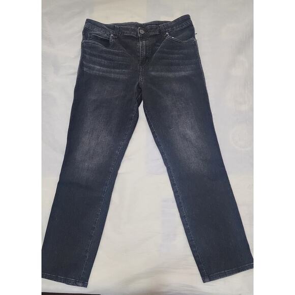 Kut From The Kloth Women's Black Jeans Size 12 High Rise Ankle Slim Straight Leg - Picture 1 of 5